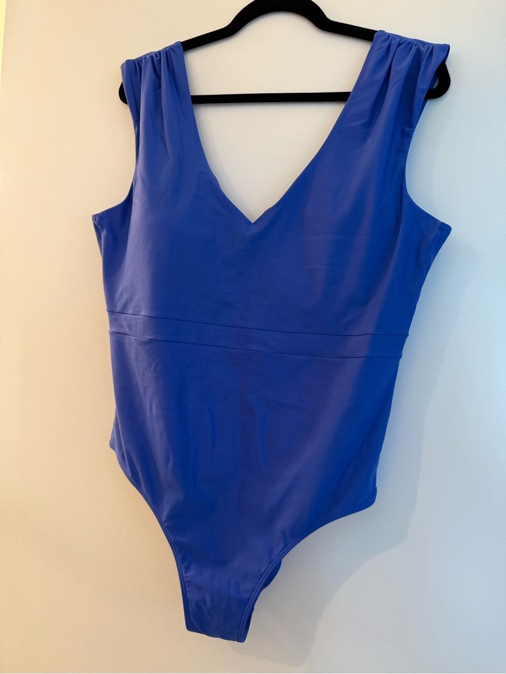 Summersalt “The Ruched Backflip” Azure V-Neck One-Piece Swimsuit Size 18